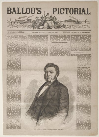 De geachte James A. Pearce, Amerikaans senator uit Maryland door Winslow Homer