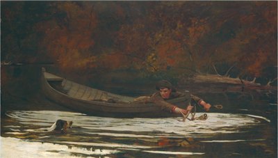 Hond en Jager door Winslow Homer