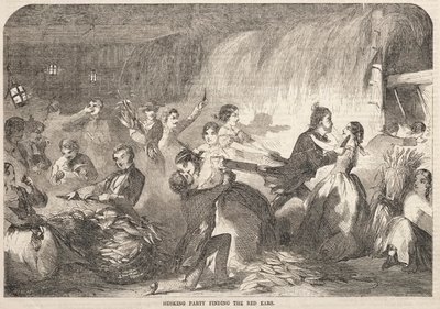 Husking Party Het vinden van de rode oortjes door Winslow Homer