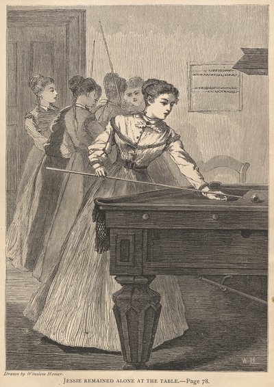 Jessie bleef alleen achter aan tafel door Winslow Homer
