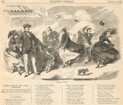Maartse winden, van Harper door Winslow Homer