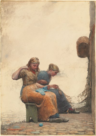 De netten herstellen door Winslow Homer