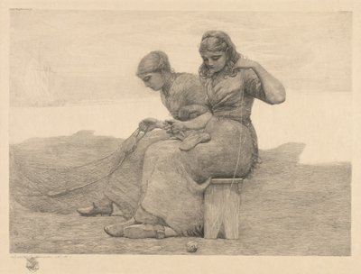 Het herstellen van de scheuren, 1888 door Winslow Homer