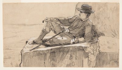 Bergbeklimmer rustend door Winslow Homer