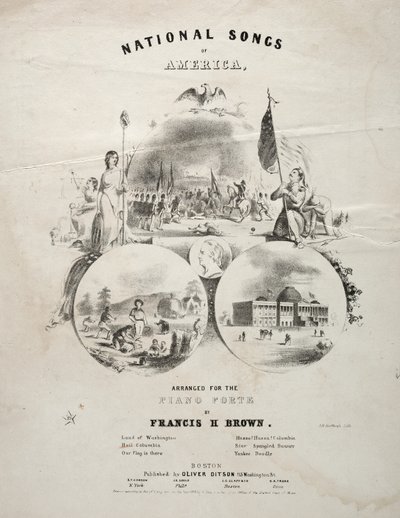 Nationale liederen van Amerika - Bladmuziek Cover door Winslow Homer