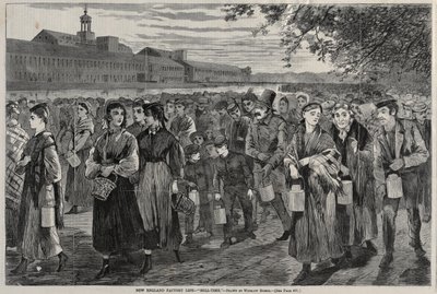 Het leven in een fabriek in New England - Bel-tijd, 1868 door Winslow Homer