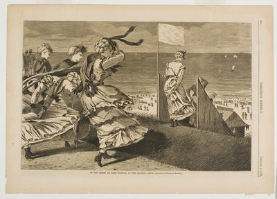 Op de Bluff bij Long Branch, tijdens het baduurtje door Winslow Homer