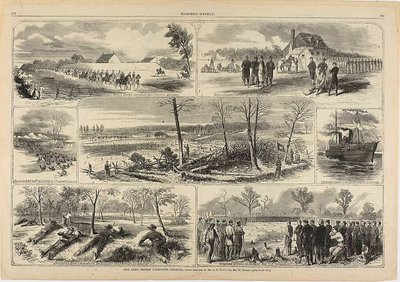Ons leger voor Yorktown, Virginia door Winslow Homer