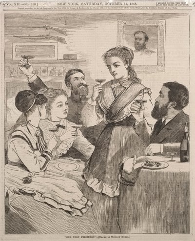 "Onze volgende president
 door Winslow Homer