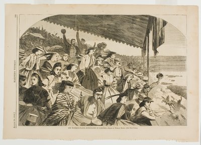 Onze drinkplaatsen - Paardenrennen op Saratoga door Winslow Homer