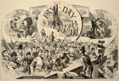 Betaaldag in het leger van de Potomac, uit Harper