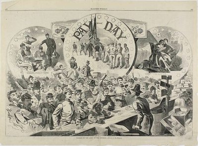 Betaaldag in het leger van de Potomac door Winslow Homer