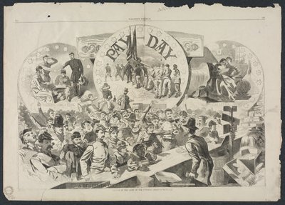 Betaaldag in het leger van de Potomac, 1863 door Winslow Homer