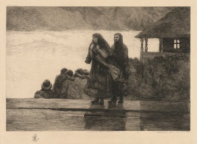 Perikelen op zee door Winslow Homer
