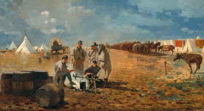 Regenachtige Dag in het Kamp, 1871 door Winslow Homer
