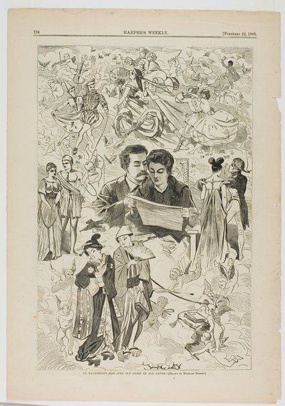 Sint Valentijnsdag - het oude verhaal in alle landen door Winslow Homer