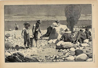 Schetsen van de zee - een mosselpannetje door Winslow Homer