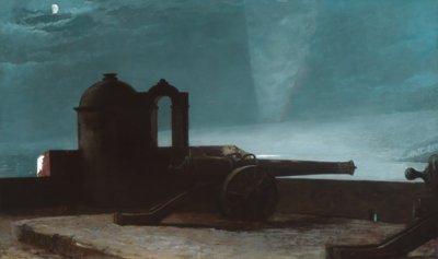 Schijnwerper op haveningang, Santiago de Cuba, 1901 door Winslow Homer