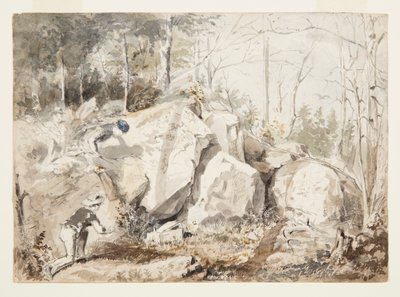 Een eekhoornval zetten door Winslow Homer