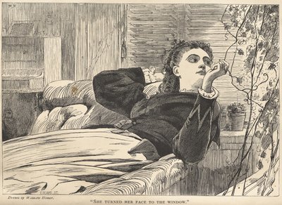 „Ze wendde haar gezicht naar het raam“ door Winslow Homer