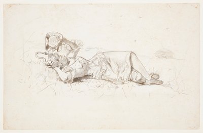 Herderin rustend door Winslow Homer