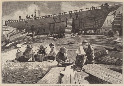 Scheepsbouw, Gloucester Harbor door Winslow Homer