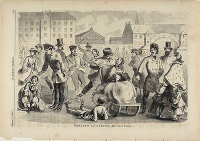 Schaatsen in Boston door Winslow Homer
