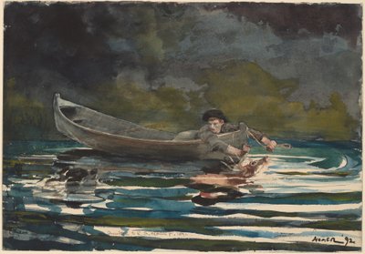 Schets voor "Hond en Jager" door Winslow Homer