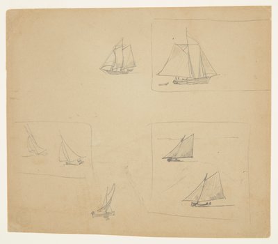 Schetsen van Zeilvaartuigen door Winslow Homer