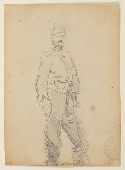 Staande officier door Winslow Homer