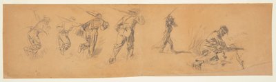 Studies van soldaten door Winslow Homer