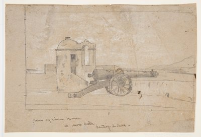 Studie voor "Schijnwerper, Haveningang, Santiago de Cuba" door Winslow Homer
