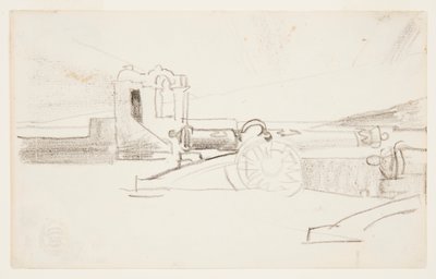 Studie voor "Searchlight, Harbor Entrance, Santiago de Cuba" door Winslow Homer