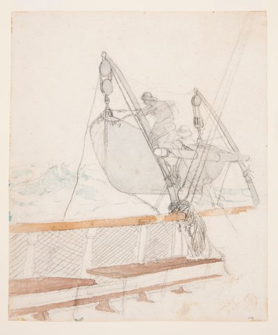 Studie voor "Het noodsignaal" door Winslow Homer