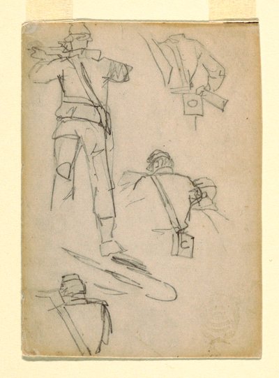 Studie van Soldaten die Richten door Winslow Homer