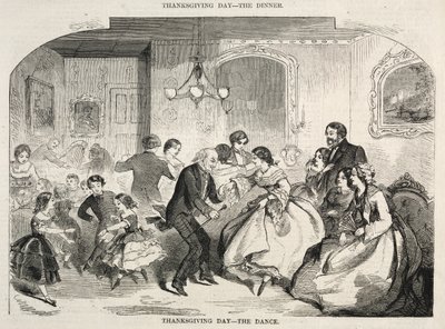 Thanksgiving Day - De Dans, 1858 door Winslow Homer