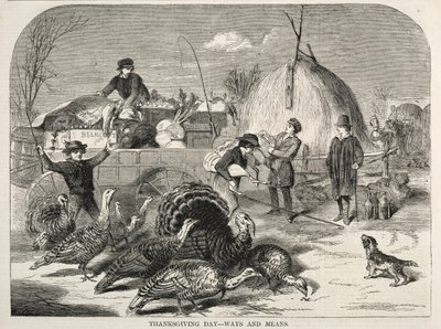 Thanksgiving - Middelen en wegen door Winslow Homer