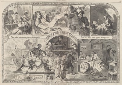 Thanksgiving Day, 1860 - De Twee Grote Klassen van de Samenleving, gepubliceerd 1860 door Winslow Homer