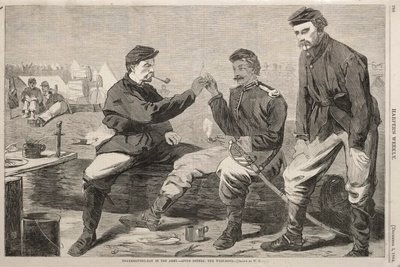 Thanksgiving-dag in het leger - na het eten:  Het Wensbot door Winslow Homer