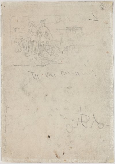 Thanksgiving in Kamp [verso] door Winslow Homer