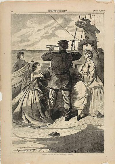 De aanpak van de Britse piraat "Alabama door Winslow Homer