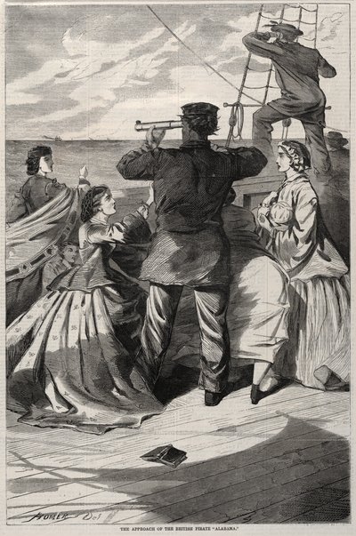 De nadering van de Britse piraat Alabama door Winslow Homer