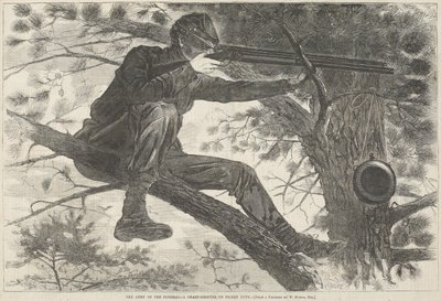 Het leger van de Potomac - Een scherpschutter op wacht, 15 november 1862 door Winslow Homer