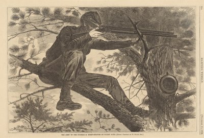 Het Leger van de Potomac - Een Scherpschutter op Wacht door Winslow Homer