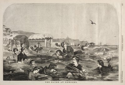 De baden van Newport door Winslow Homer