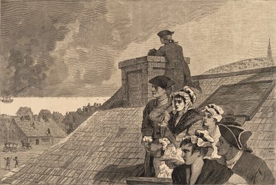 De Slag om Bunker Hill--Het gevecht bekijken vanaf Cobb