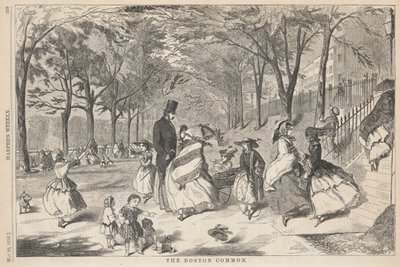 The Boston Common, uit Harper door Winslow Homer
