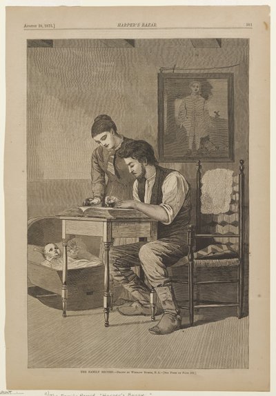 Het familieregister door Winslow Homer
