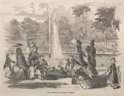 De fontein op Boston Common, 1857 door Winslow Homer