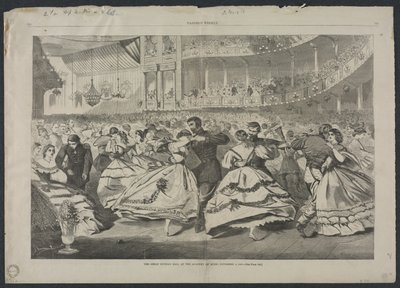 Het grote Russische bal in de Muziekacademie, 5 november 1863 door Winslow Homer
